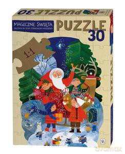 Magiczne święta (wiek: 3+ lat) - Ewa Poklewska-Koziełło, Ewa Poklewska-Koziełło [PUZZLE]