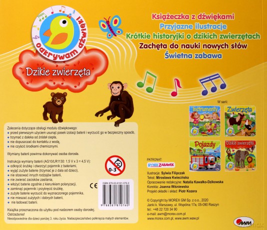 Odkrywam dźwięki Dzikie zwierzęta - Mirosława Kwiecińska [KSIĄŻKA]
