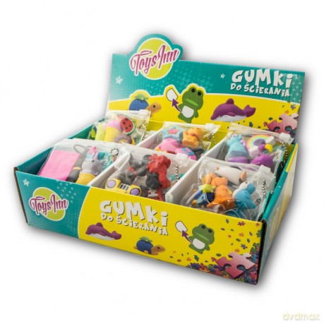Gumki do ścierania mix Display 24 sztuki
