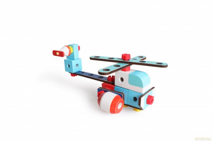 Klocki drewniane konstrukcyjne Helikopter [KLOCKI]