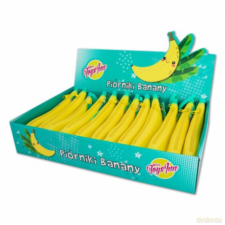 Piórnik Banan silikon - Display 12 sztuk