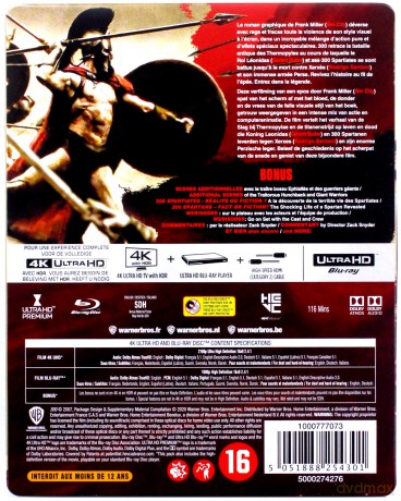 300 (steelbook) [Blu-Ray 4K]+[Blu-Ray]