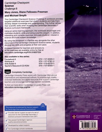 Cambridge Checkpoint Science Challenge Workbook 8 - Mary Jones, Diane Fellowes-Freeman [KSIĄŻKA]