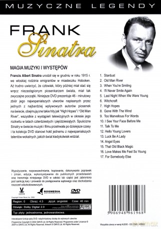Muzyczne legendy: Frank Sinatra. Magia muzyki występów [DVD]+[CD]