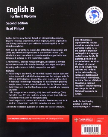 English B for the IB Diploma Coursebook - Brad Philpot [KSIĄŻKA]