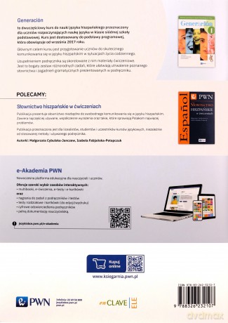 Generacion 1 Materiały ćwiczeniowe do języka hiszpańskiego dla klasy 7 - Cristina Herrero, Martin de Santa Olalla Aurora [KSIĄŻKA]