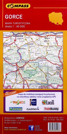 Gorce mapa turystyczna 1:40 000