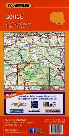 Gorce mapa turystyczna wodoodporna 1:40 000
