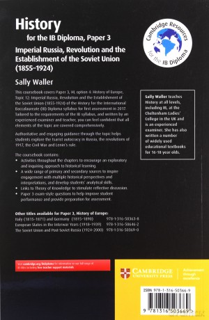 History for the IB Diploma Paper 3: Imperial Russia, Revolution and the Establishment of the Soviet Union (1855-1924) - Sally Waller [KSIĄŻKA]