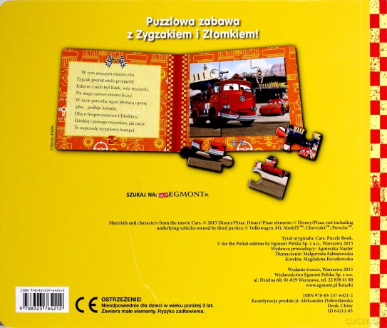Auta Puzzlowa Książeczka (twarda) [KSIĄŻKA]
