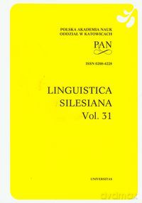 Linguistica Silesiana vol 31 [KSIĄŻKA]