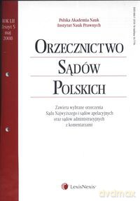 Orzecznictwo Sądów Polskich 2008/05 [KSIĄŻKA]