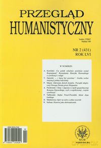 Przegląd humanistyczny 2(431)/2012 rok LVI [KSIĄŻKA]