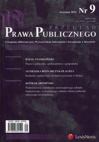 Przegląd Prawa Publicznego Nr 9/2012 [KSIĄŻKA]
