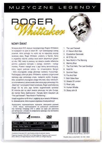 Muzyczne legendy: Roger Whittaker. Nowy świat [DVD]+[CD]