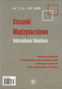 Stosunki Międzynarodowe nr 1 (Tom 47 2013) [KSIĄŻKA]