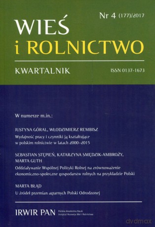 Wieś i rolnictwo 2017/4 [KSIĄŻKA]
