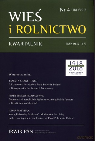 Wieś i Rolnictwo 2018/4 (181) [KSIĄŻKA]