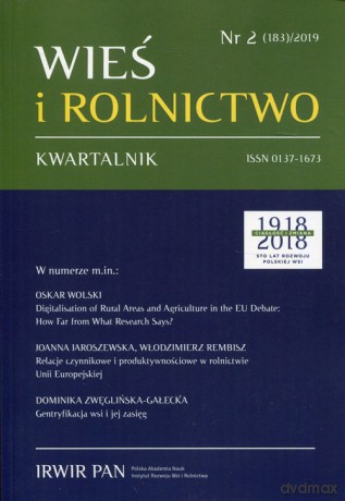 Wieś i rolnictwo 2019/2 (183) [KSIĄŻKA]
