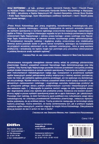 Wykładnia sądów kasacyjnych w świetle empirycznych badań orzecznictwa - Artur Kotowski [KSIĄŻKA]