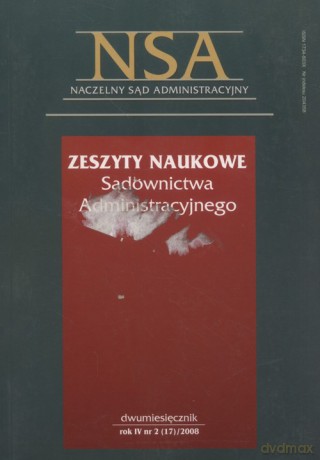 Zeszyty Naukowe Sądownictwa Administracyjnego 2008/02 [KSIĄŻKA]