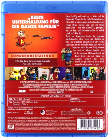Alvin and the Chipmunks (Alvin i wiewiórki) [Blu-Ray]