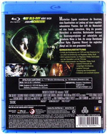 Alien (Obcy - 8. pasażer Nostromo) [Blu-Ray]