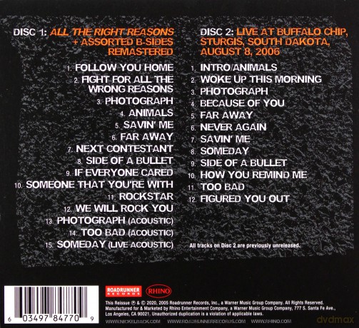Nickelback: All The Right Reasons [2CD]
