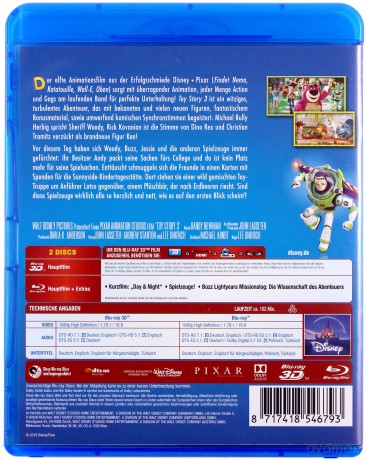 Toy Story 3 (Disney) [Blu-Ray 3D]+[Blu-Ray]