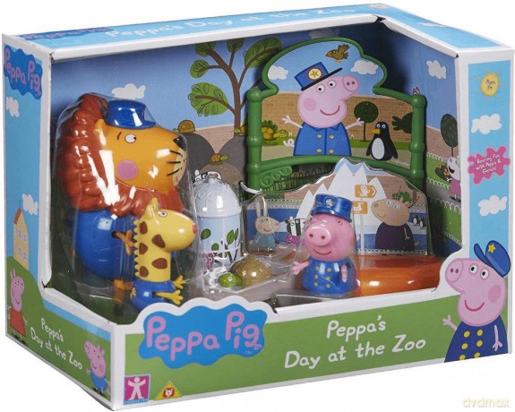 Świnka Peppa - Zestaw Dzień w ZOO 3 Figurki + Akcesoria