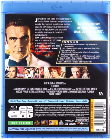 007 James Bond Diamonds Are Forever (Diamenty są wieczne) [Blu-Ray]