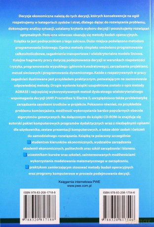 Wprowadzenie do badań operacyjnych z komputerem - Tadeusz Trzaskalik [KSIĄŻKA]+[CD]