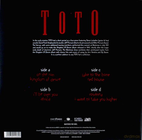 Toto: Live At Montreux 1991 [2xWinyl]