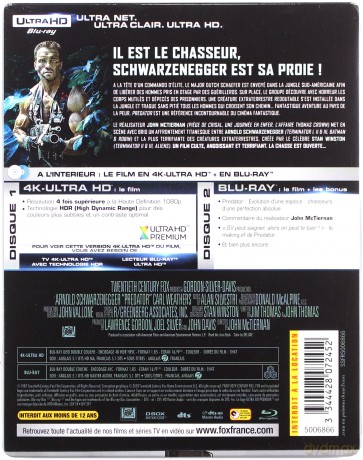 Predator (steelbook) [Blu-Ray 4K]+[Blu-Ray]