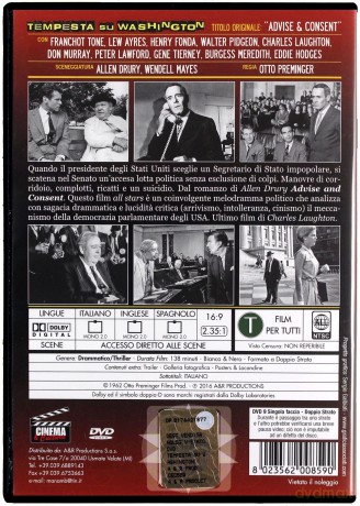 Advise & Consent (Burza nad Waszyngtonem) [DVD]