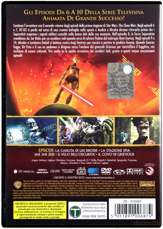 Star Wars - The Clone Wars: Season 1 Vol. 2 (Gwiezdne wojny: Wojny klonów: Sezon 1, Cz. 2) [DVD]