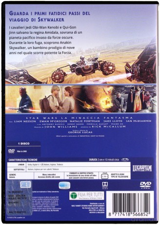 Star Wars: Episode I - The Phantom Menace (Gwiezdne wojny: Część I - Mroczne widmo) [DVD]