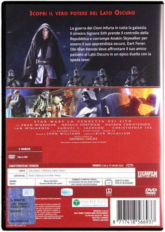 Star Wars: Episode III - Revenge of the Sith (Gwiezdne wojny: Część III - Zemsta Sithów) [DVD]