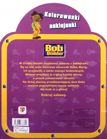 Bob Budowniczy Kolorowanki Naklejanki Fioletowatw [KSIĄŻKA]