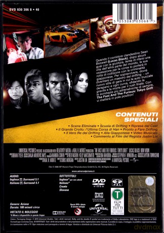 The Fast and the Furious: Tokyo Drift (Szybcy i wściekli: Tokio Drift) [DVD]