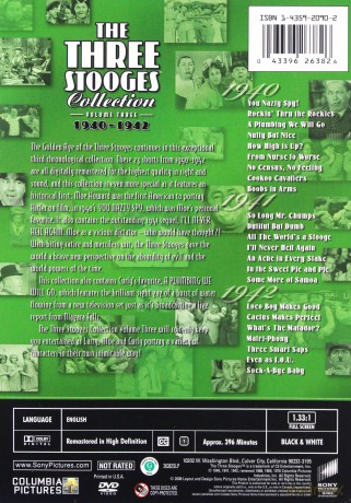 Three Stooges Collection 3: 1940-1942 [2DVD]
