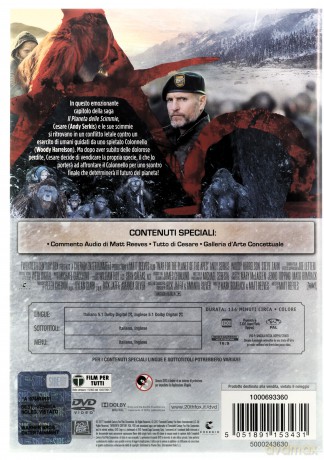 War for the Planet of the Ape (Wojna o planetę małp) [DVD]