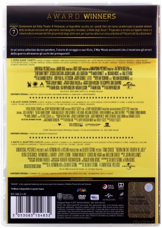 Zero Dark Thirty / Black Hawk Dawn / Born on the Fourth of July - Oscar Collection (Wróg numer 1 / Helikopter w ogniu / Urodzony 4 lipca) [3DVD]