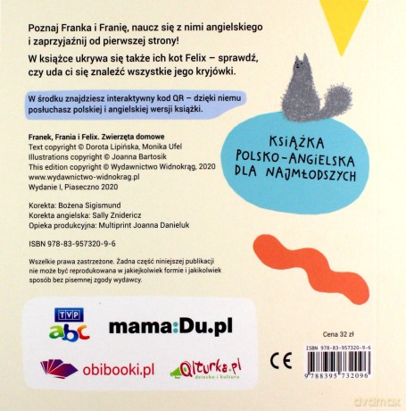 Franek, Frania i Felix. Zwierzęta domowe - Lipińska Dorota, Monika Ufel [KSIĄŻKA]
