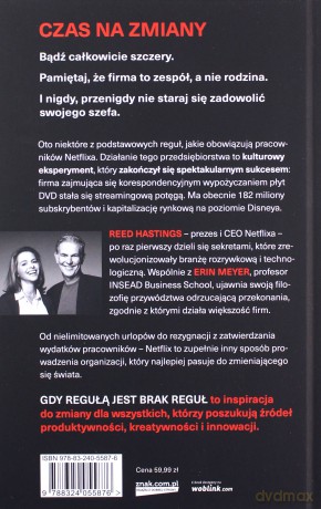 Gdy regułą jest brak reguł. Netflix i filozofia przemiany - Erin Meyer, Reed Hastings [KSIĄŻKA]