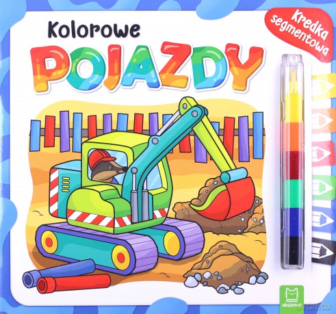 Kolorowe pojazdy. Kredka segmentowa [KSIĄŻKA]