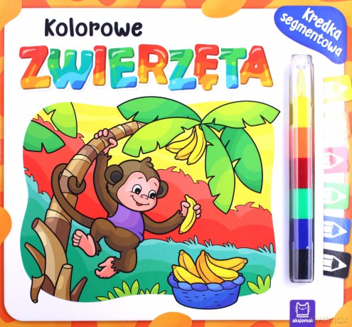 Kolorowe zwierzęta. Kredka segmentowa [KSIĄŻKA]