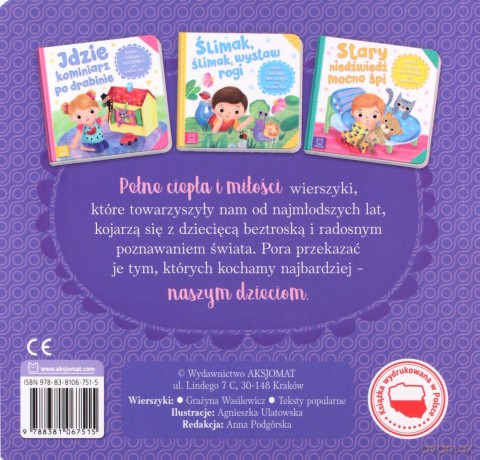 Kosi, kosi łapci. Znane i lubiane wierszyki dla maluszka [KSIĄŻKA]