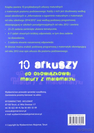 Matura 2015. Arkusze maturalne Matematyka. Matura Poziom podstawowy [KSIĄŻKA]