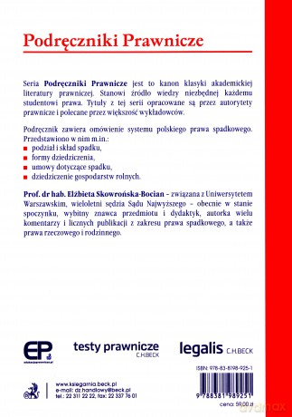 Prawo spadkowe (wyd.13/2020) - Elżbieta Skowrońska-Bocian [KSIĄŻKA]